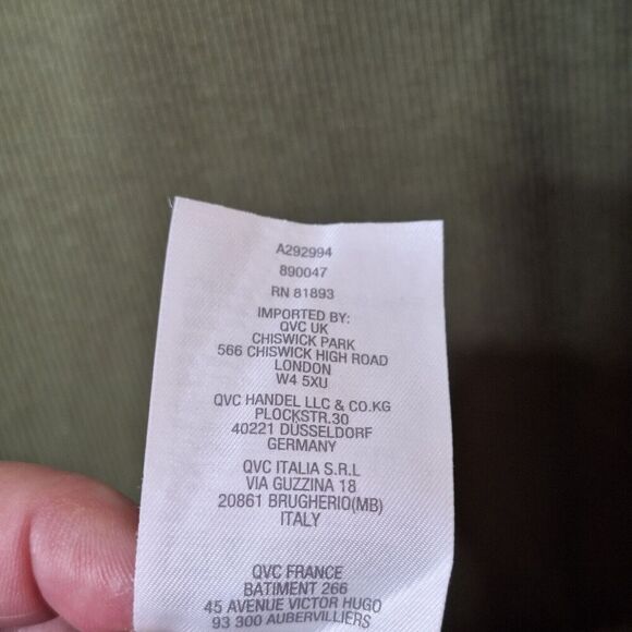 Denim & Co. Essentials Long Sleeve Button Front Rib Cardigan Size 2X Olive Green - Picture 10 of 10